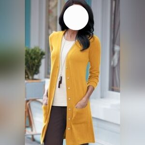 Chadwick of Boston PM Gold Long Boyfriend Sweater